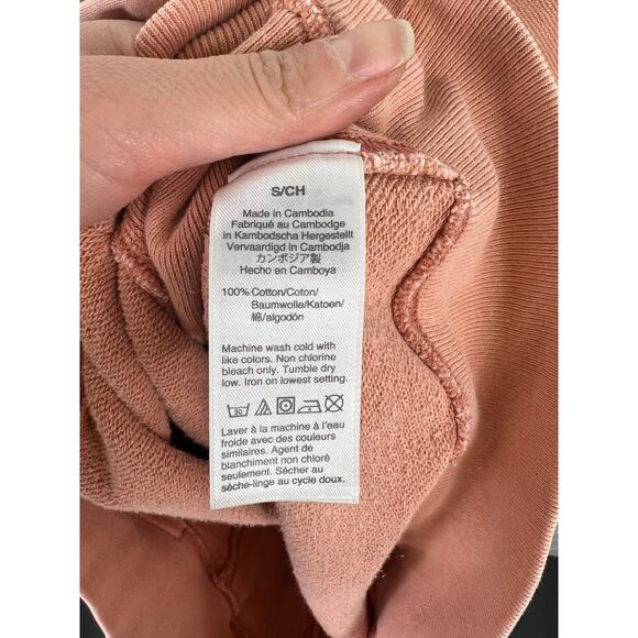 J. Crew Men's French Terry Pullover Hoodie Long Sleeve Stretch Orange Size Small - Picture 5 of 6